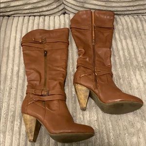 Tan Knee High Boots
